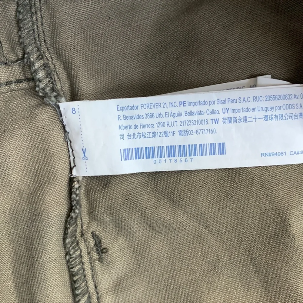 Forever 21 Camo Jean Shorts Khaki Tan Green 27 - Picture 11 of 13
